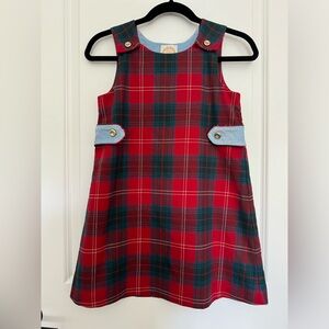 Girls The Beaufort Bonnet Company Janie Jumper Plaid Dress